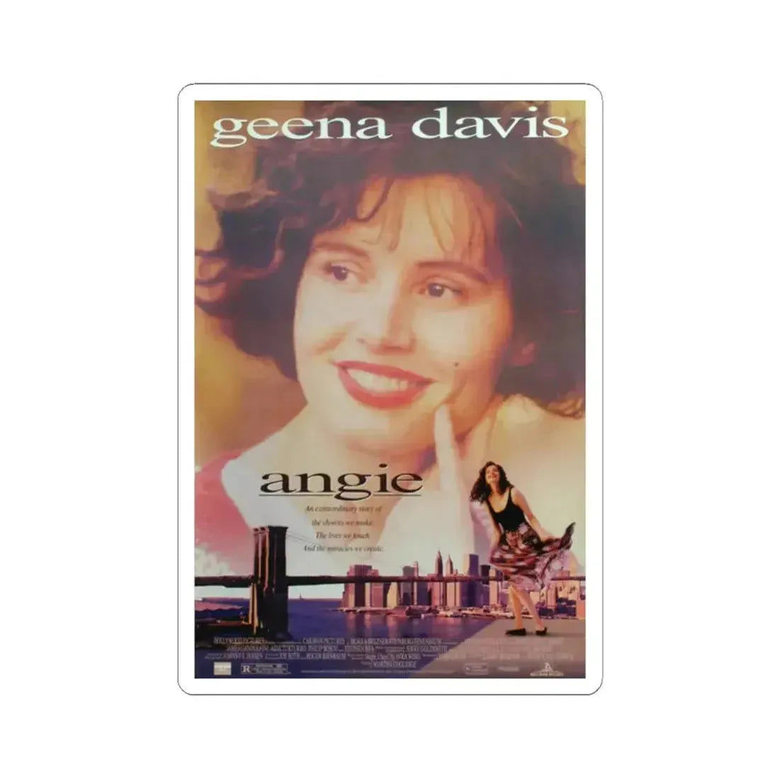 Angie 1994 Movie Poster - STICKER Vinyl Kiss-Cut Decal 2 Inch White - The Sticker Space