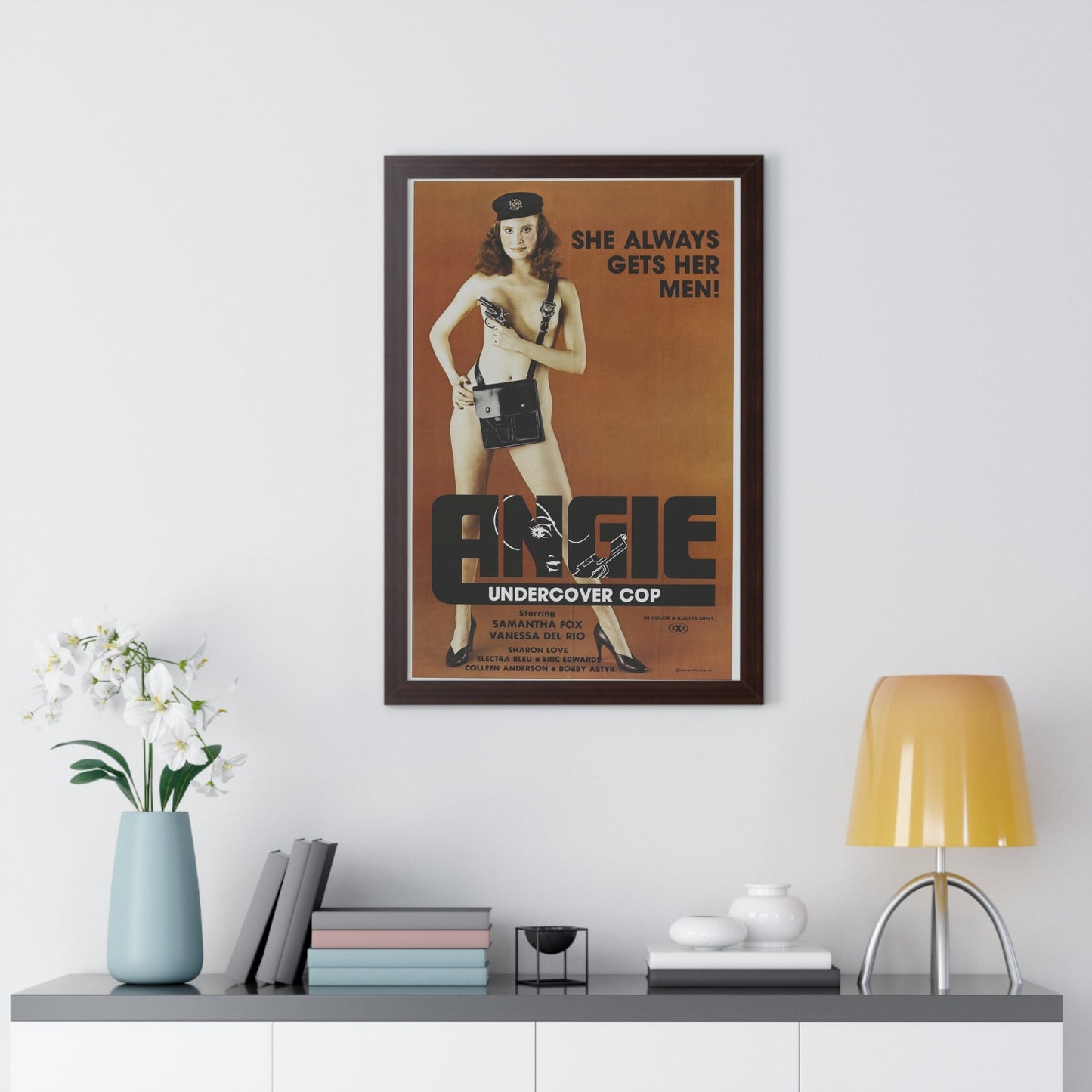 ANGIE UNDERCOVER COP 1980 - Framed Movie Poster-The Sticker Space