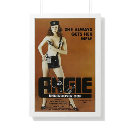 ANGIE UNDERCOVER COP 1980 - Framed Movie Poster 20" x 30" White - The Sticker Space
