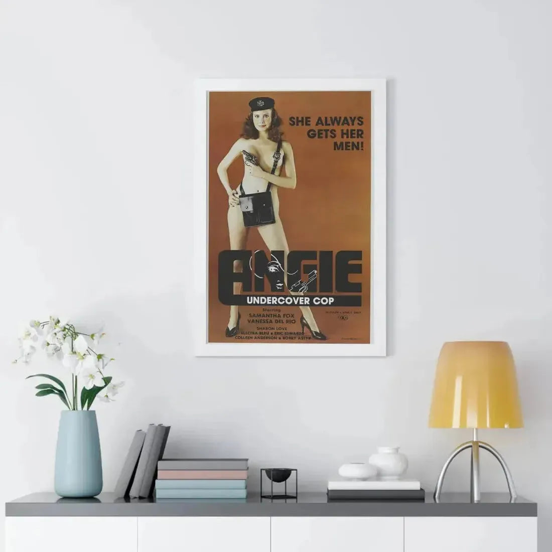 ANGIE UNDERCOVER COP 1980 - Framed Movie Poster - The Sticker Space