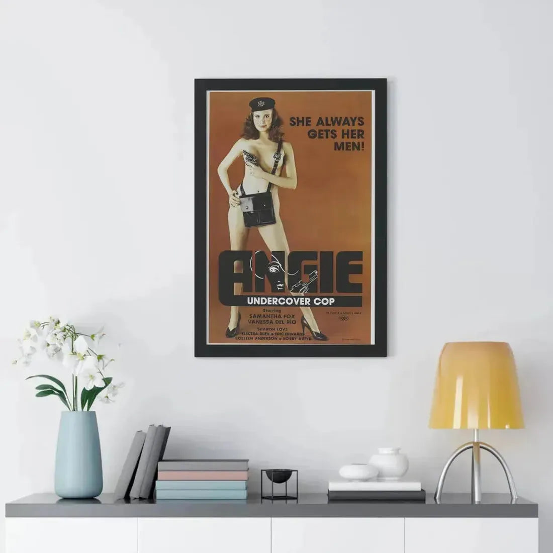 ANGIE UNDERCOVER COP 1980 - Framed Movie Poster - The Sticker Space