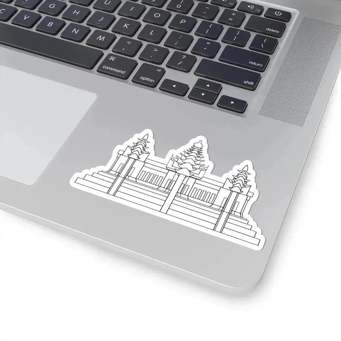 Angkor Wat variant 2 for Flag of Cambodia (Cambodia) STICKER Vinyl Kiss-Cut Decal - The Sticker Space