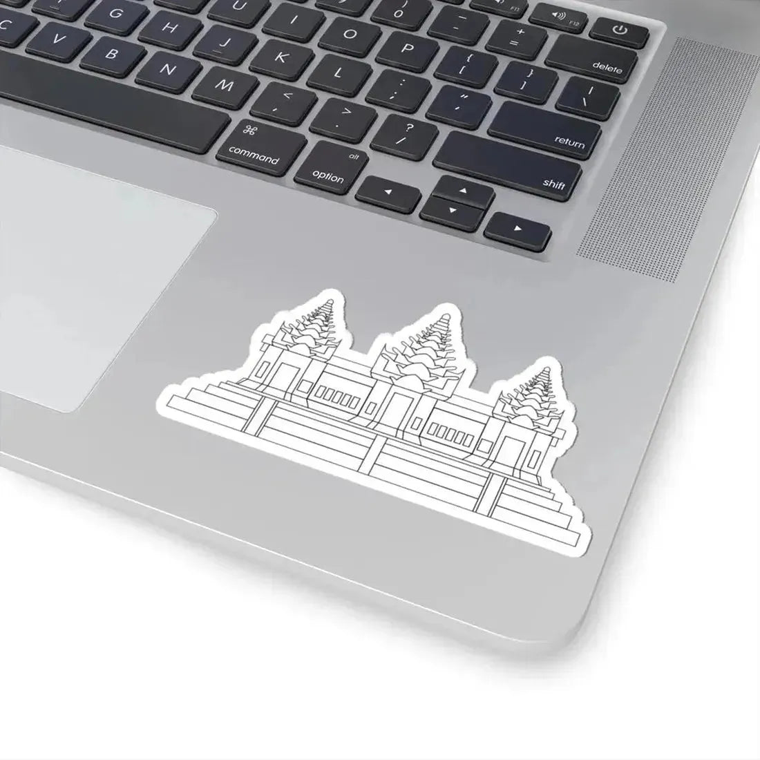 Angkor Wat variant for Flag of Cambodia (Cambodia) STICKER Vinyl Kiss-Cut Decal - The Sticker Space