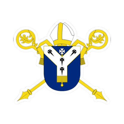 Angl-Canterbury-Arms (England) (Coat of Arms) STICKER Vinyl Kiss-Cut Decal 2 Inch White - The Sticker Space