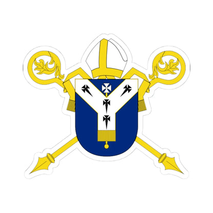 Angl-Canterbury-Arms (England) (Coat of Arms) STICKER Vinyl Kiss-Cut Decal 4 Inch White - The Sticker Space