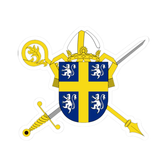 Angl-Ebor-Durham-Arms (England) (Coat of Arms) STICKER Vinyl Kiss-Cut Decal 2 Inch White - The Sticker Space