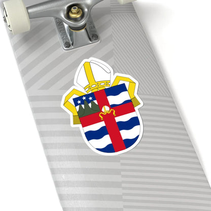 Angl-NZ-Polynesia-Arms (New Zealand) (Coat of Arms) STICKER Vinyl Kiss-Cut Decal - The Sticker Space