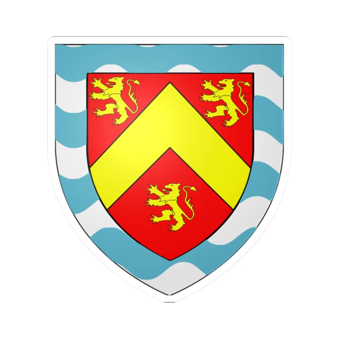 Anglesey County Council (United Kingdom) (Coat of Arms) STICKER Vinyl Kiss-Cut Decal 2 Inch White - The Sticker Space
