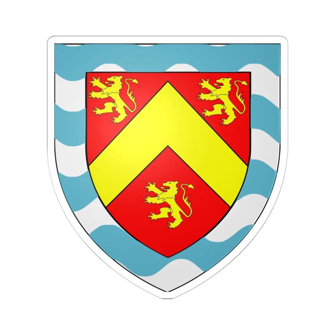 Anglesey County Council (United Kingdom) (Coat of Arms) STICKER Vinyl Kiss-Cut Decal 6 Inch White - The Sticker Space