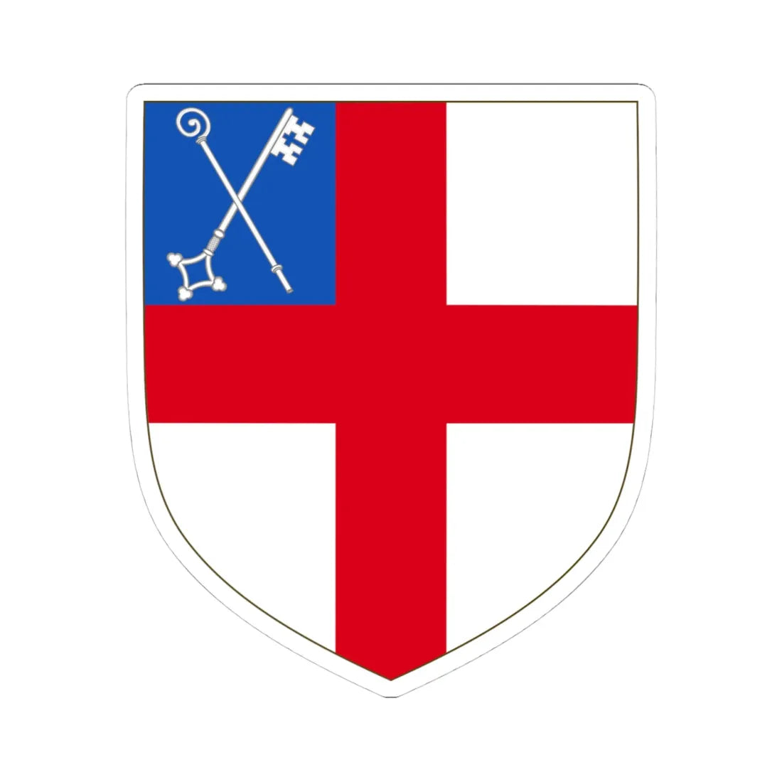 Anglican Catholic Church (United Kingdom) (Coat of Arms) STICKER Vinyl Kiss-Cut Decal 4 Inch White - The Sticker Space