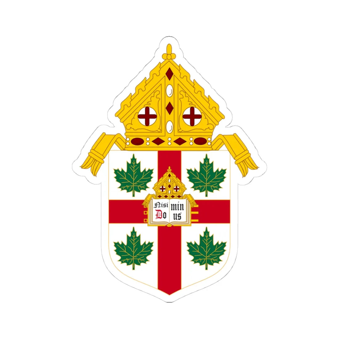 Anglican Church of Canada Coat of Arms (Canada) (Coat of Arms) STICKER Vinyl Kiss-Cut Decal 4 Inch White - The Sticker Space