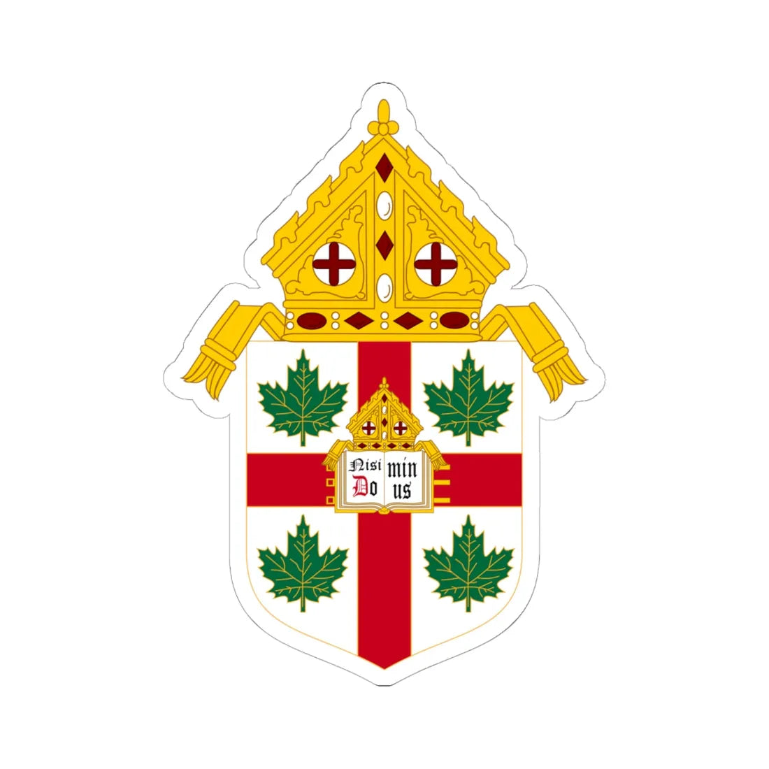 Anglican Church of Canada Coat of Arms (Canada) (Coat of Arms) STICKER Vinyl Kiss-Cut Decal 6 Inch White - The Sticker Space