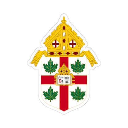 Anglican Church of Canada Coat of Arms (Canada) (Coat of Arms) STICKER Vinyl Kiss-Cut Decal 6 Inch White - The Sticker Space
