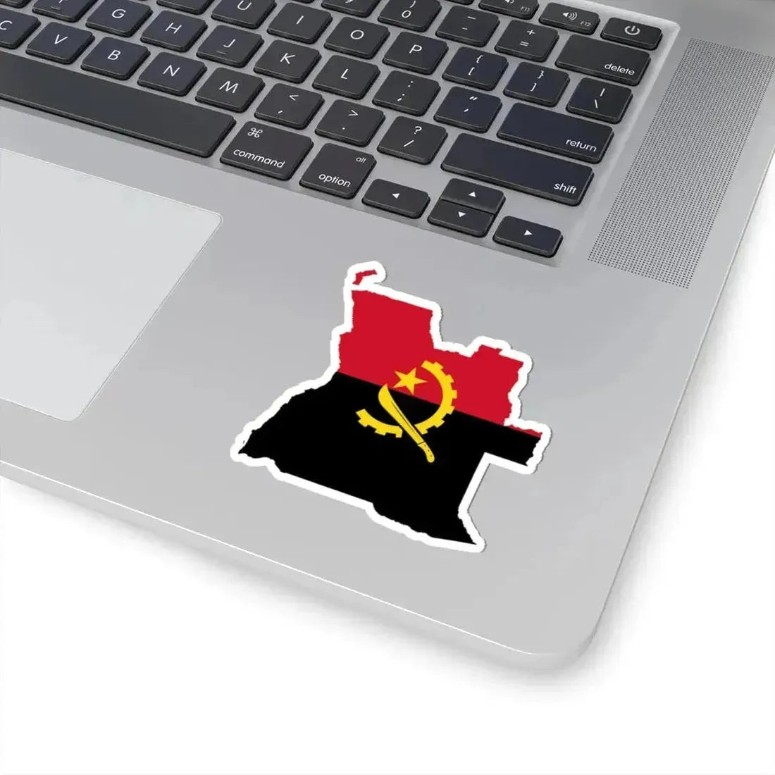 Angola Flag Map (Angola) STICKER Vinyl Kiss-Cut Decal - The Sticker Space