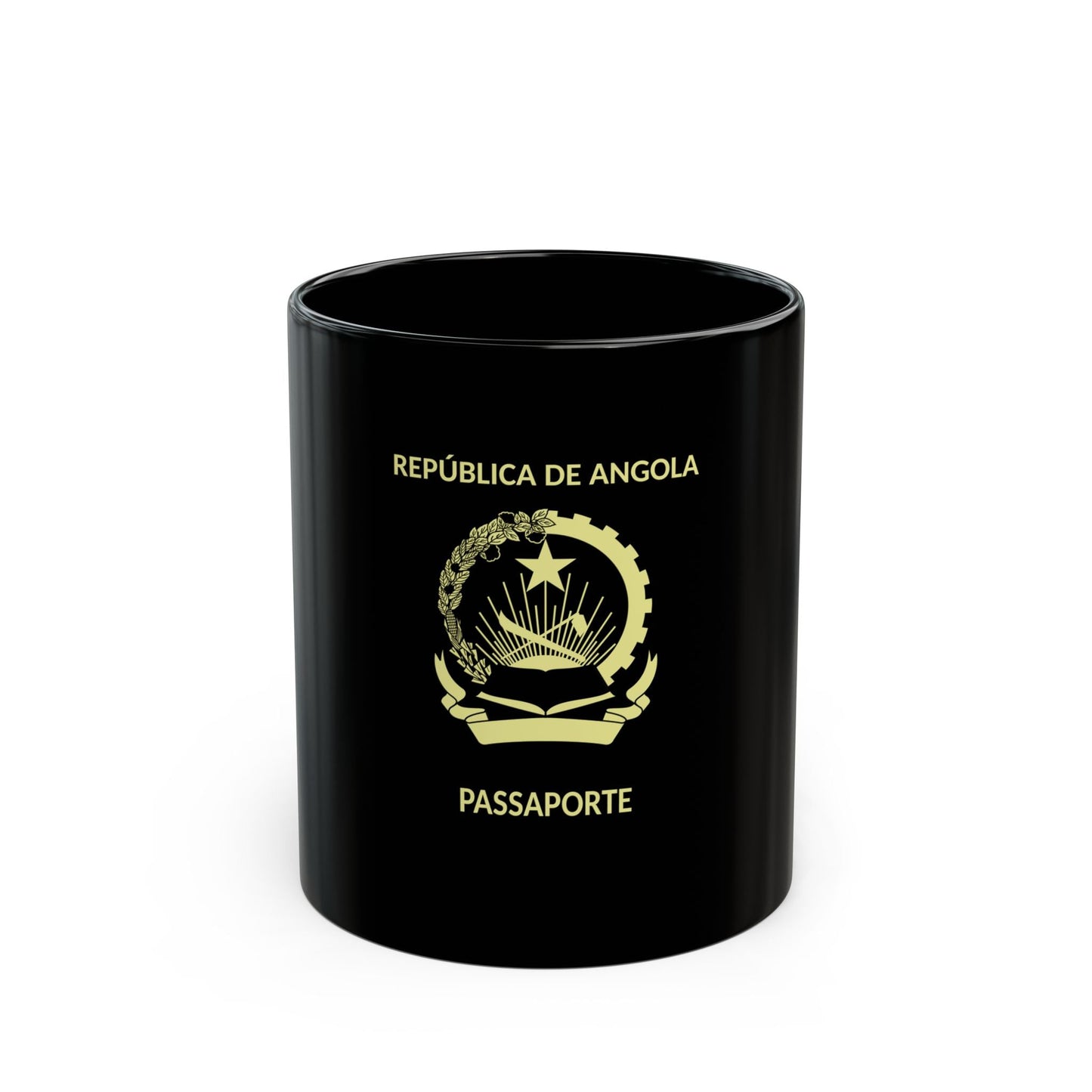 Angolan Passport - Black Coffee Mug