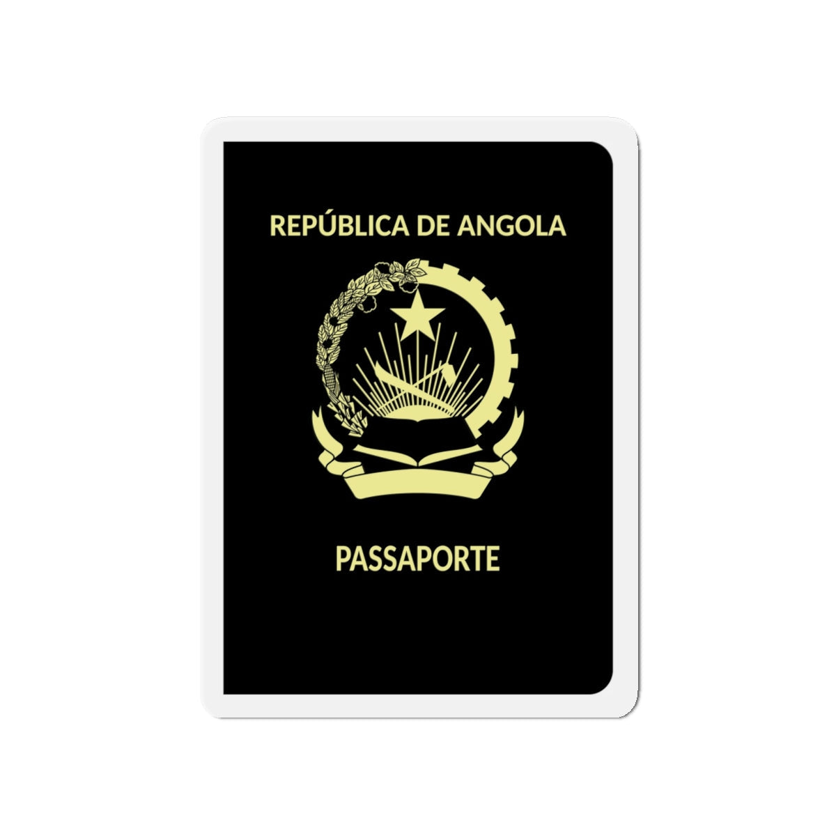 Angolan Passport - Die-Cut Magnet-4" x 4"-The Sticker Space