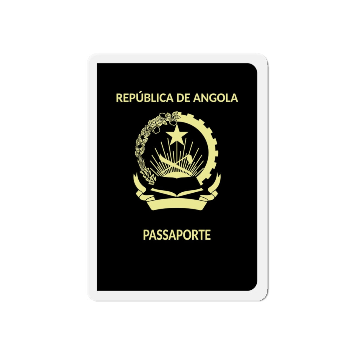 Angolan Passport - Die-Cut Magnet-6 × 6"-The Sticker Space