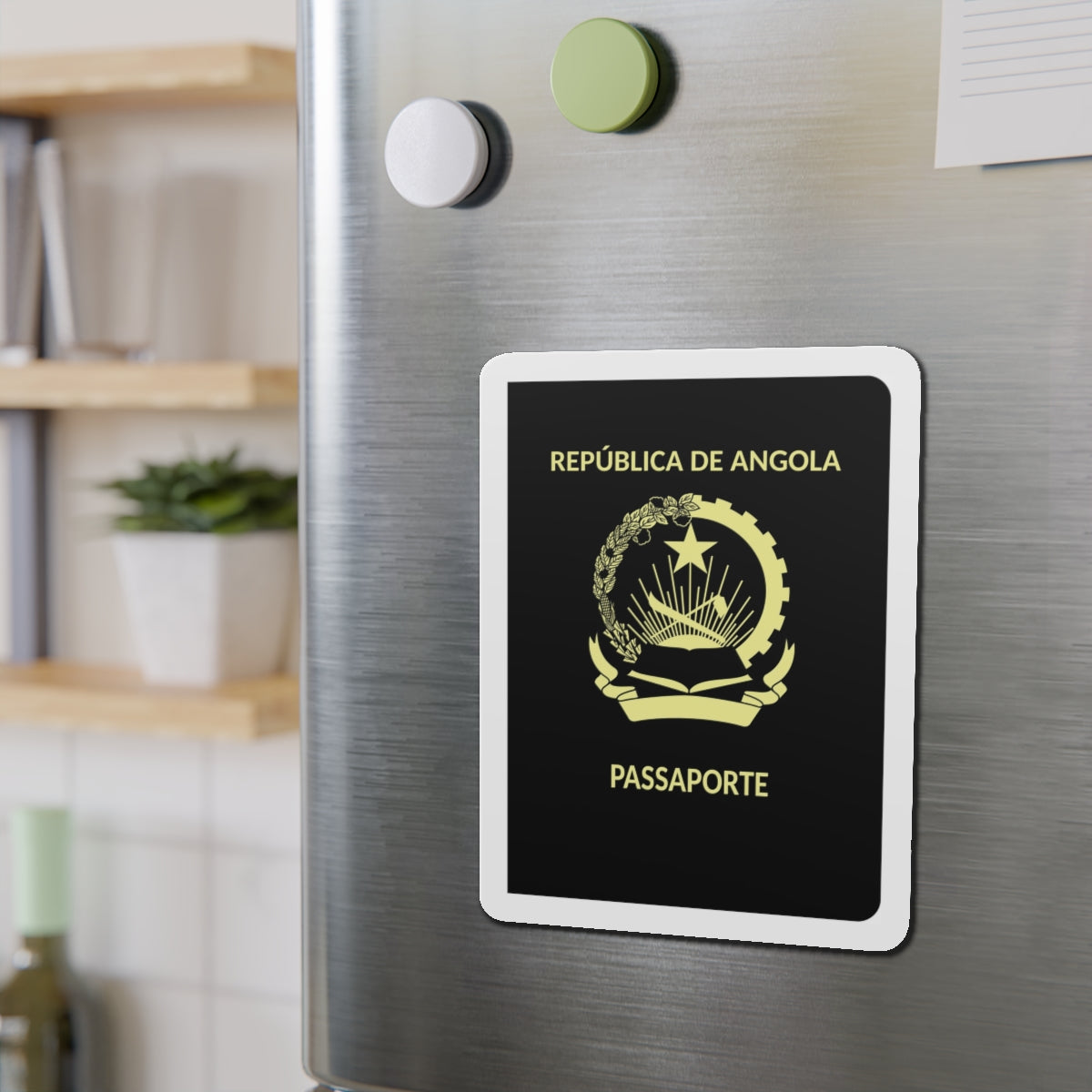 Angolan Passport - Die-Cut Magnet-The Sticker Space