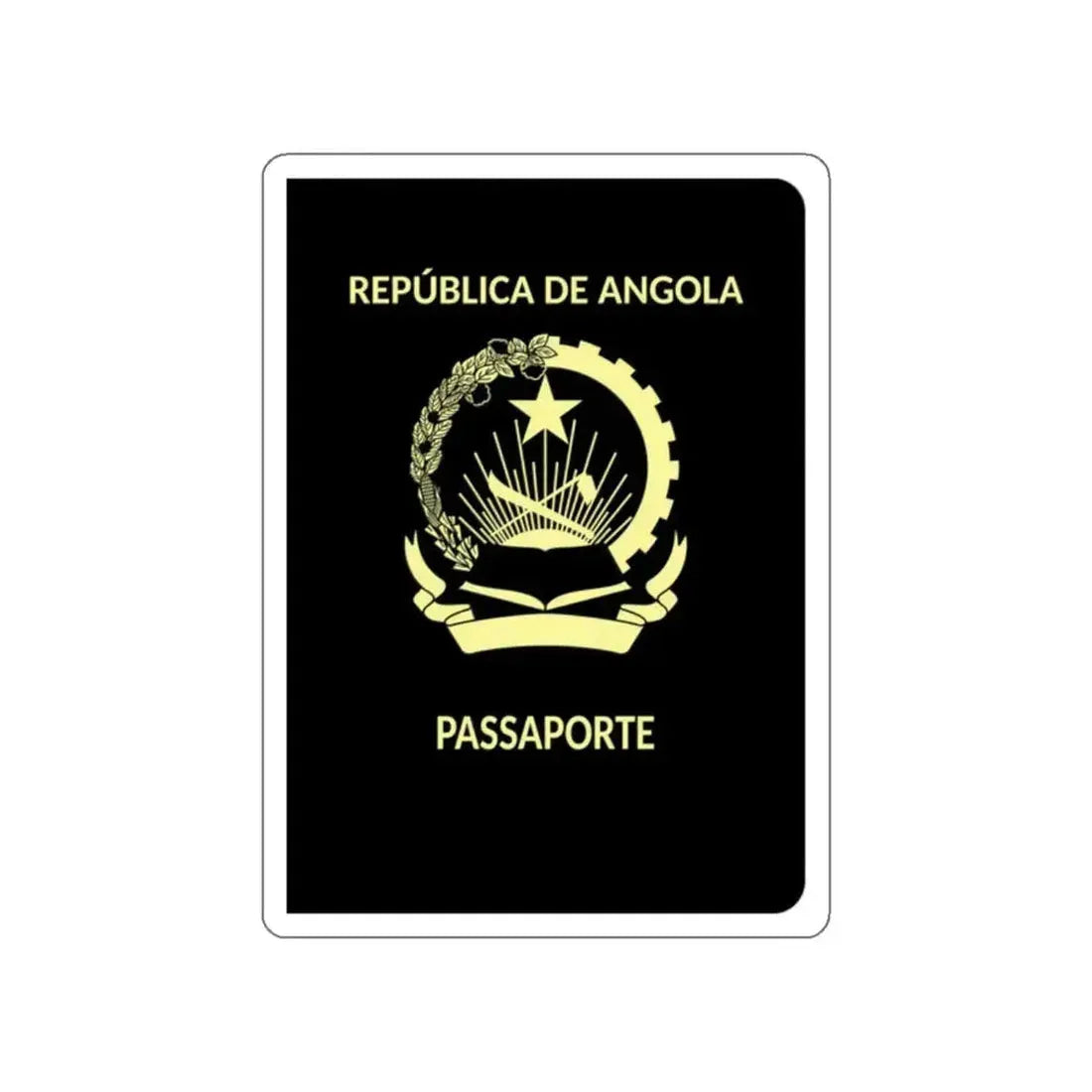Angolan Passport STICKER Vinyl Die-Cut Decal 2 Inch - The Sticker Space