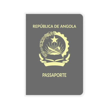 Angolan Passport - STICKER Vinyl Kiss-Cut Decal 4 Inch Transparent - The Sticker Space