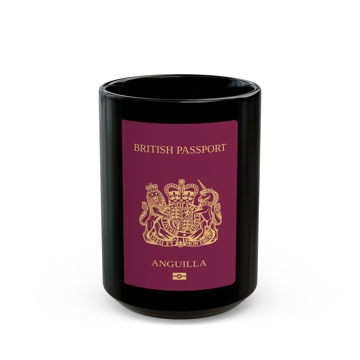 Anguilla Passport - Black Coffee Mug