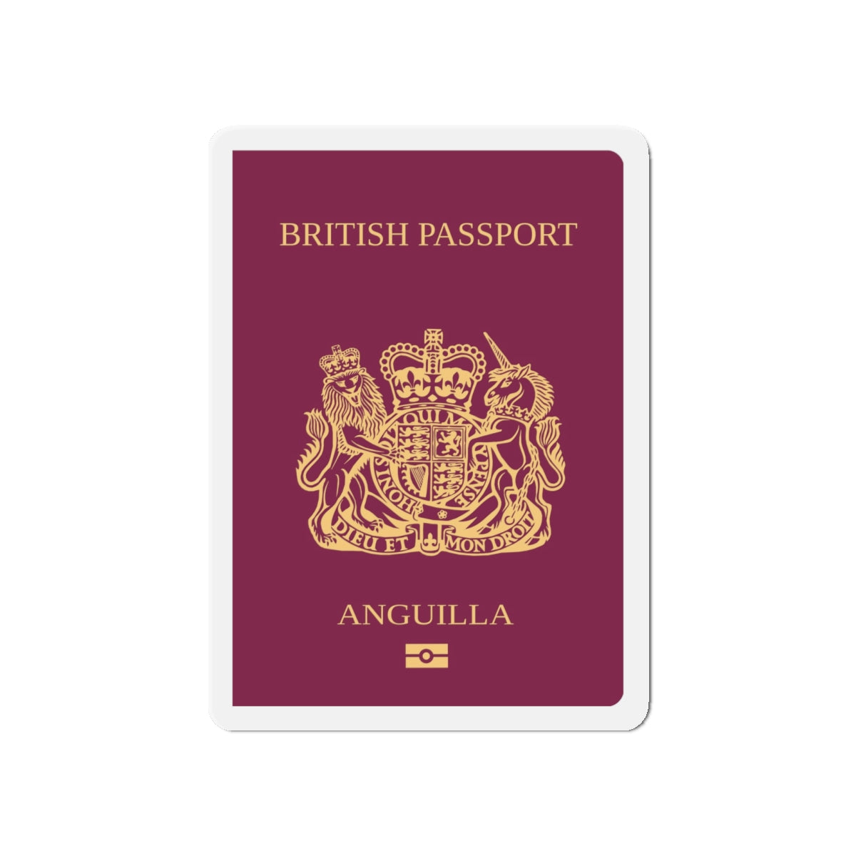 Anguilla Passport - Die-Cut Magnet-5" x 5"-The Sticker Space