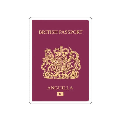Anguilla Passport STICKER Vinyl Die-Cut Decal 4 Inch - The Sticker Space