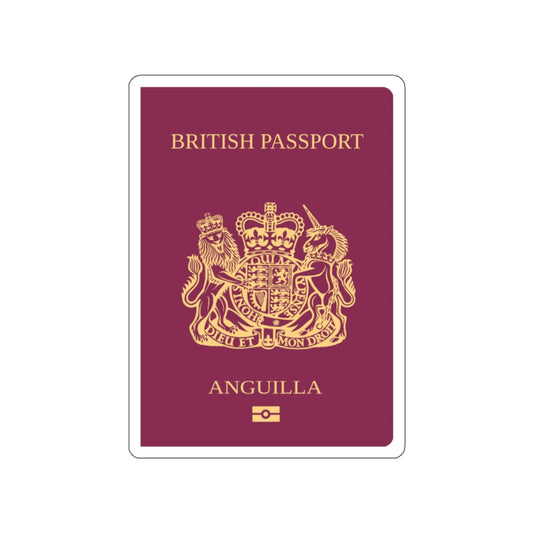 Anguilla Passport STICKER Vinyl Die-Cut Decal-White-The Sticker Space