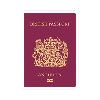 Anguilla Passport - STICKER Vinyl Kiss-Cut Decal 2 Inch White - The Sticker Space