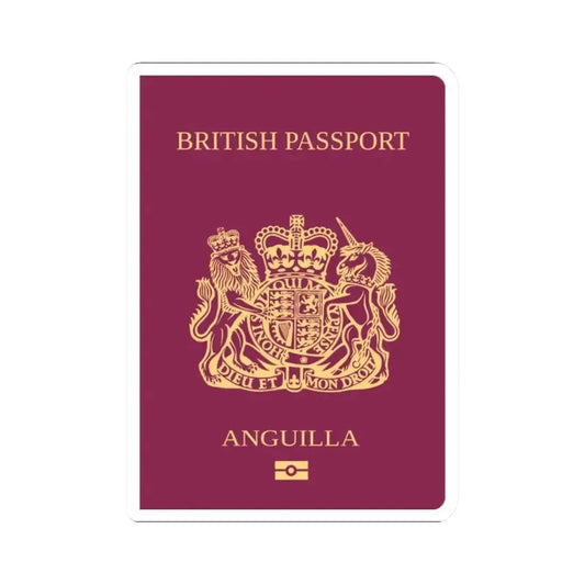 Anguilla Passport - STICKER Vinyl Kiss-Cut Decal 2 Inch White - The Sticker Space