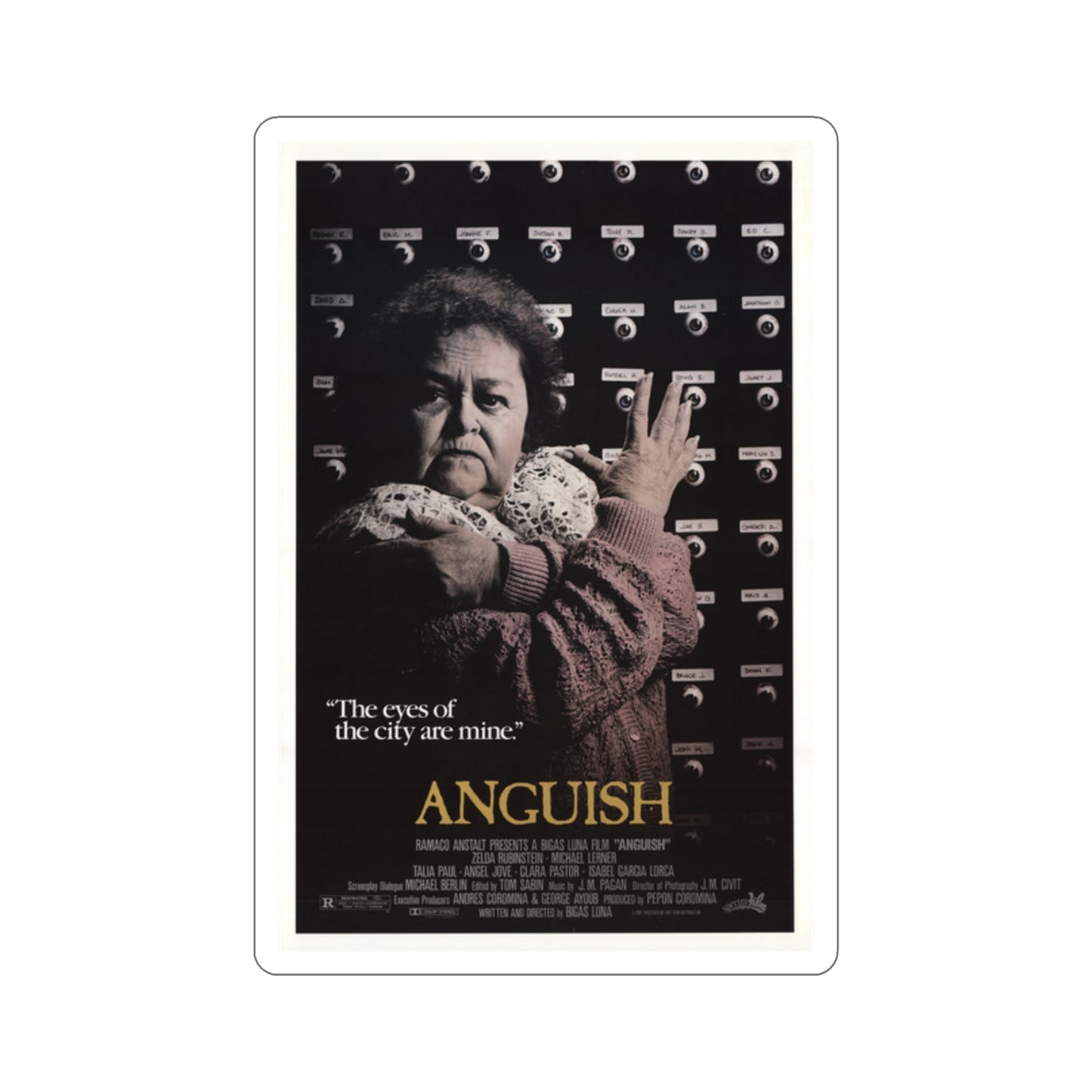 Anguish 1988 Movie Poster STICKER Vinyl Die-Cut Decal-2 Inch-The Sticker Space