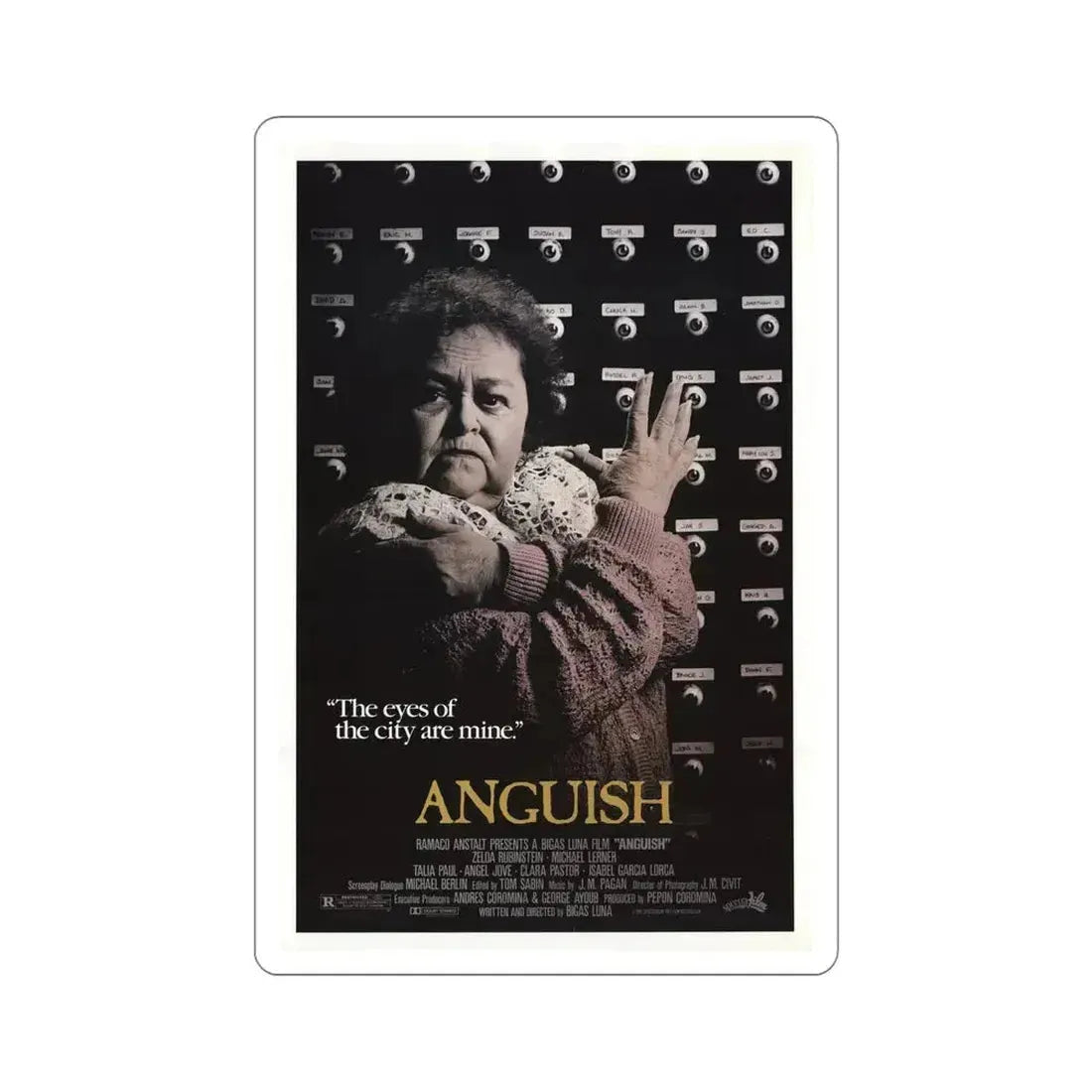 Anguish 1988 Movie Poster STICKER Vinyl Die-Cut Decal 6 Inch - The Sticker Space