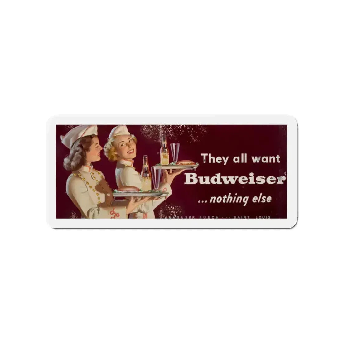 Anheuser Busch advertisement (Magazine Illustration) Refrigerator Magnet 3 Inch - The Sticker Space