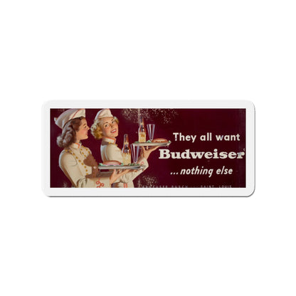 Anheuser Busch advertisement (Magazine Illustration) Refrigerator Magnet-4" x 4"-The Sticker Space