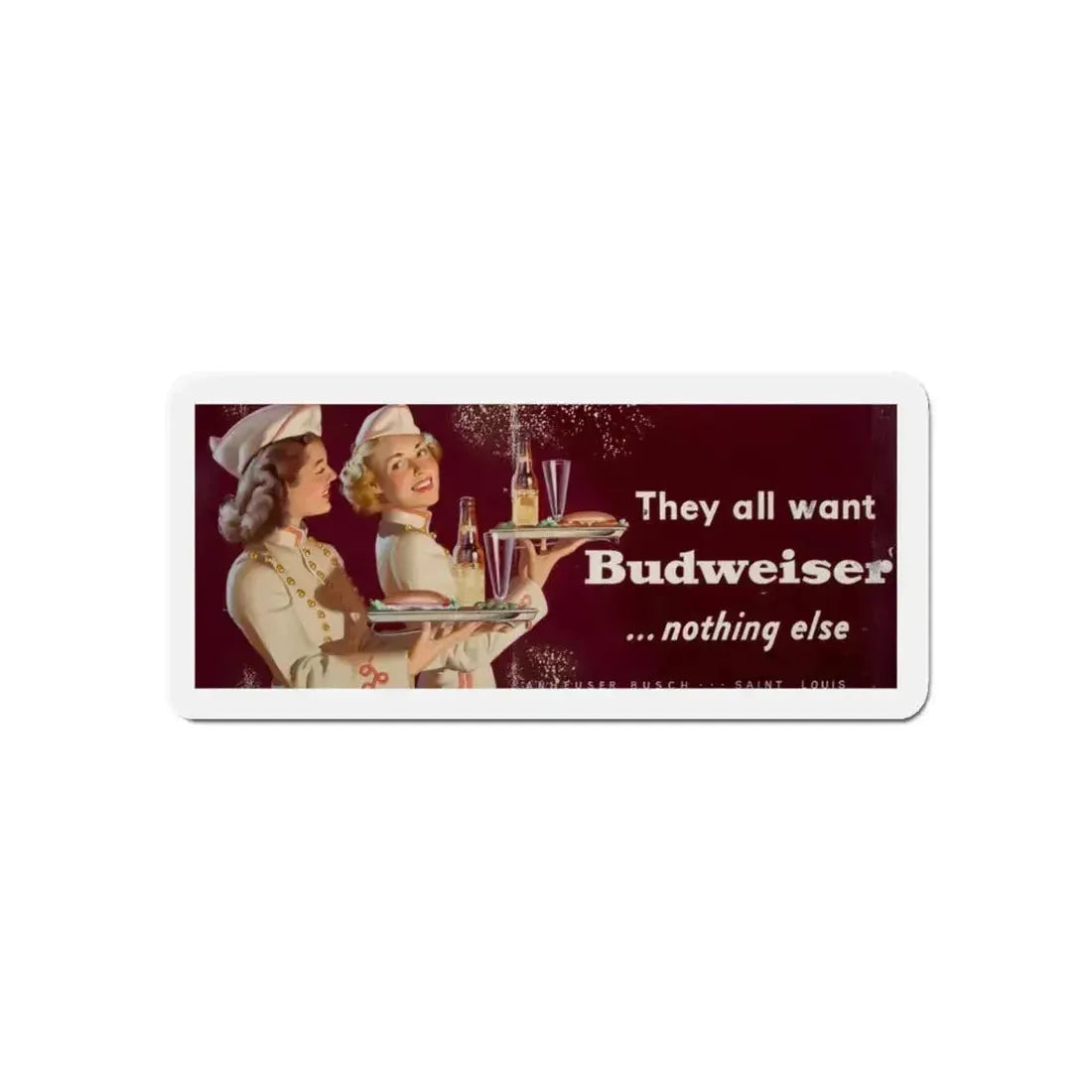 Anheuser Busch advertisement (Magazine Illustration) Refrigerator Magnet 6 Inch - The Sticker Space