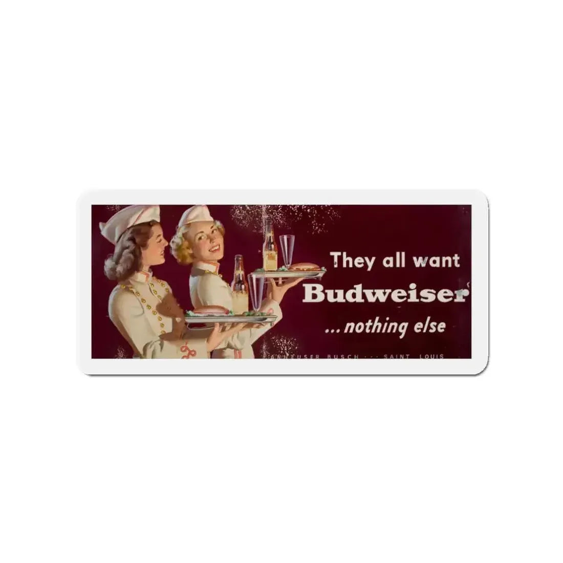Anheuser Busch advertisement (Magazine Illustration) Refrigerator Magnet - The Sticker Space