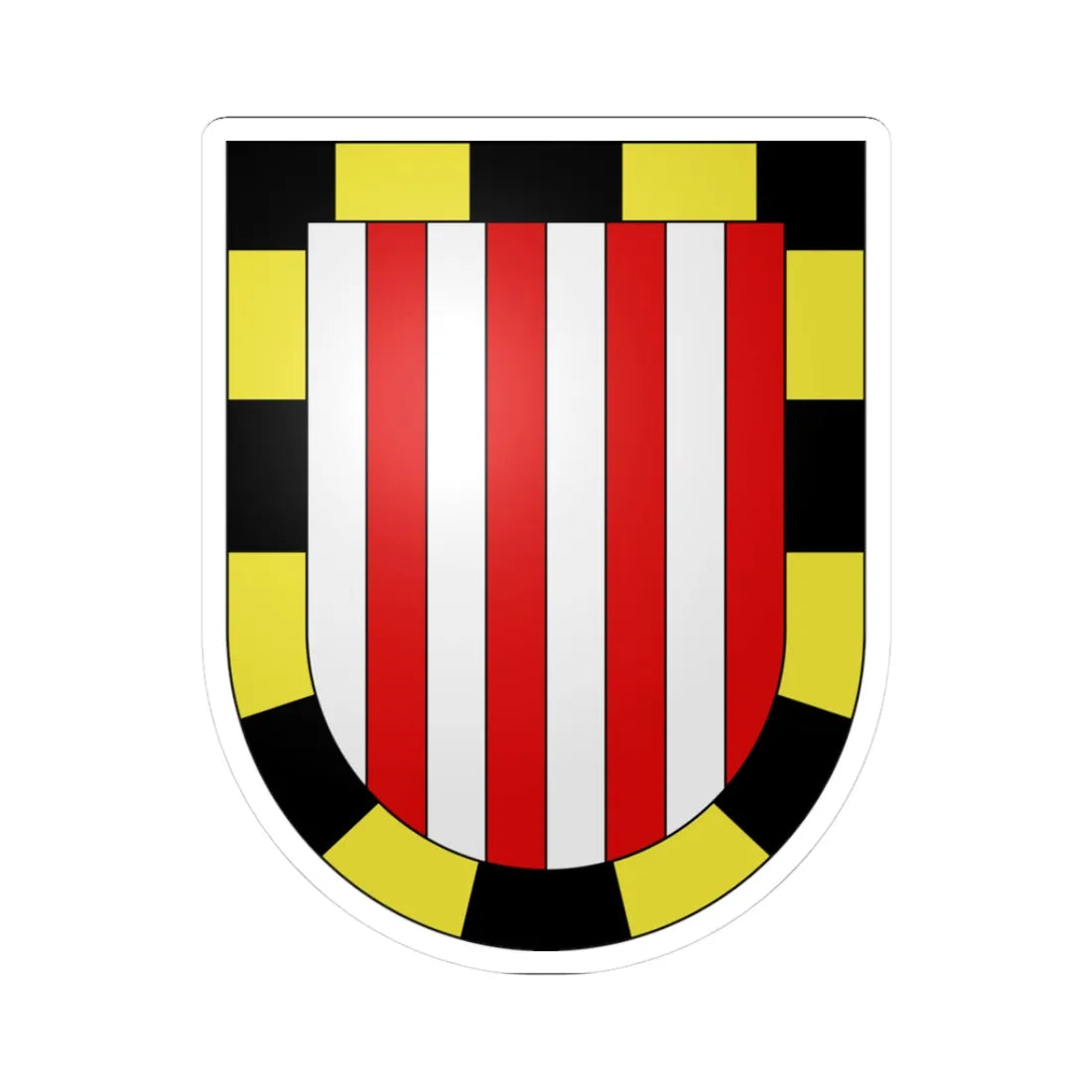 Anieres-coat of arms (Switzerland) (Coat of Arms) STICKER Vinyl Kiss-Cut Decal 3 Inch White - The Sticker Space