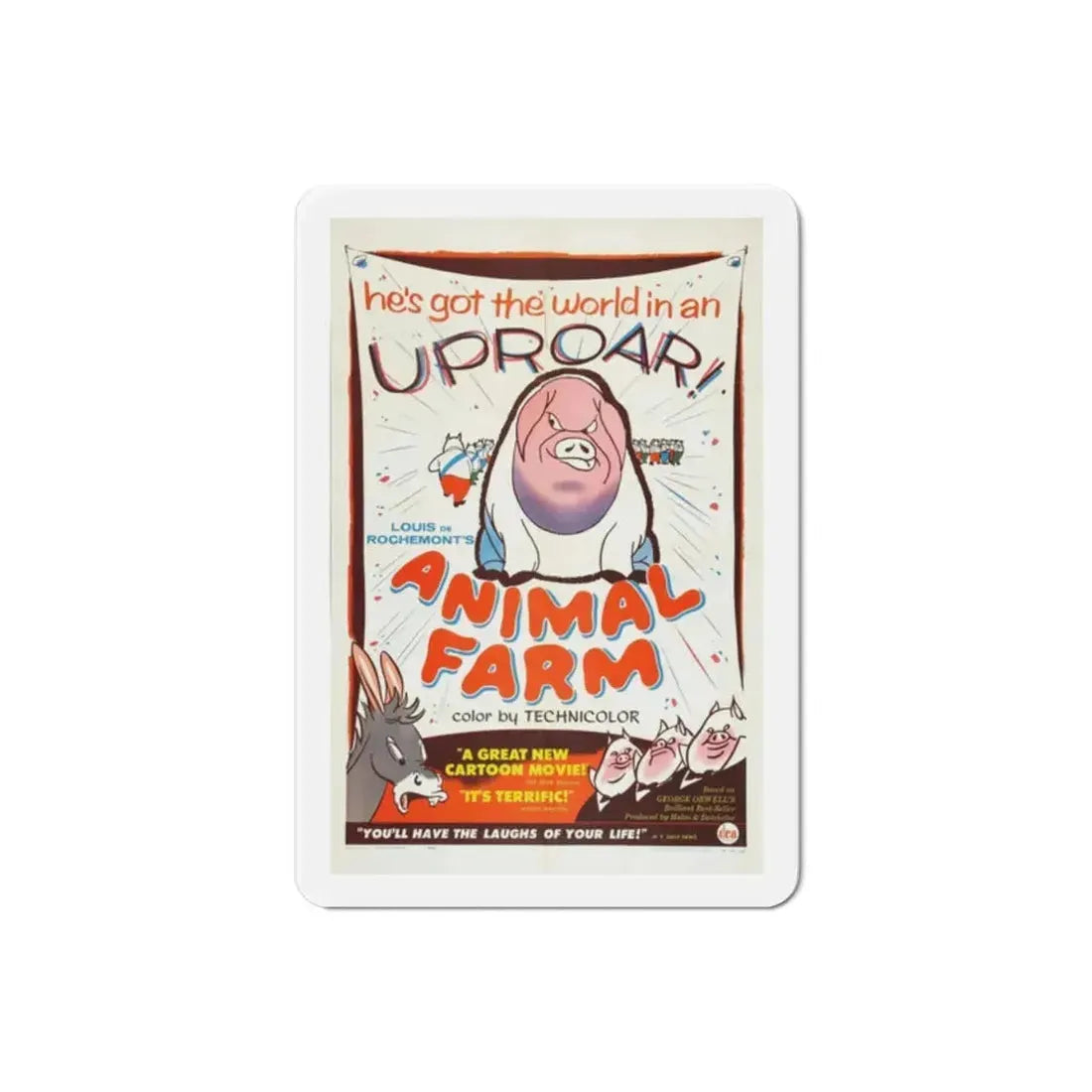 Animal Farm 1954 Movie Poster Refrigerator Magnet - The Sticker Space