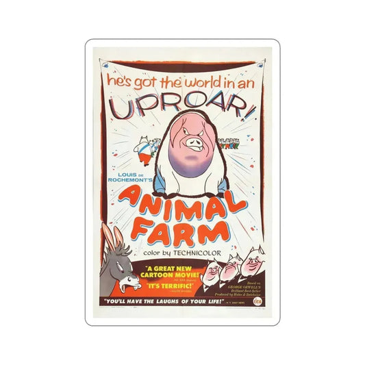 Animal Farm 1954 Movie Poster STICKER Vinyl Die-Cut Decal 6 Inch - The Sticker Space
