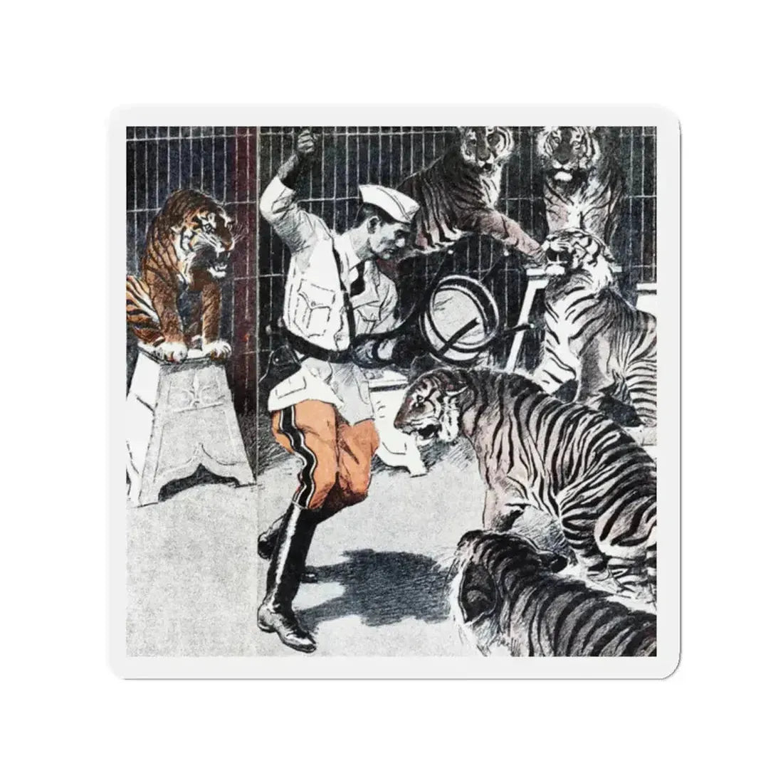 Animal Man (1), Blue Book Magazine, April 1948 (Magazine Illustration) Refrigerator Magnet 2 Inch - The Sticker Space