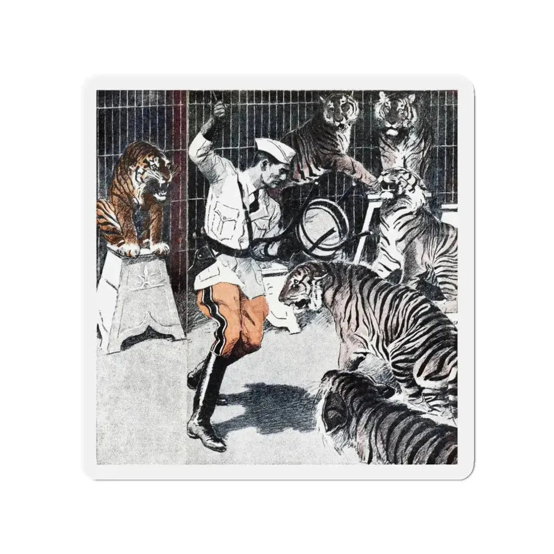 Animal Man (1), Blue Book Magazine, April 1948 (Magazine Illustration) Refrigerator Magnet 3 Inch - The Sticker Space