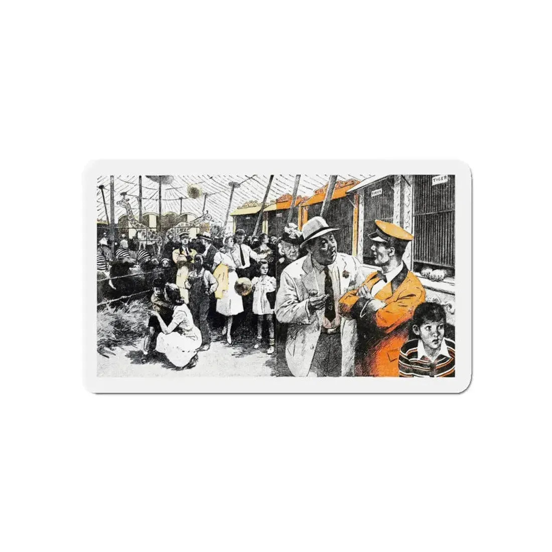 Animal Man (2), Blue Book Magazine, April 1948 (Magazine Illustration) Refrigerator Magnet 5 Inch - The Sticker Space