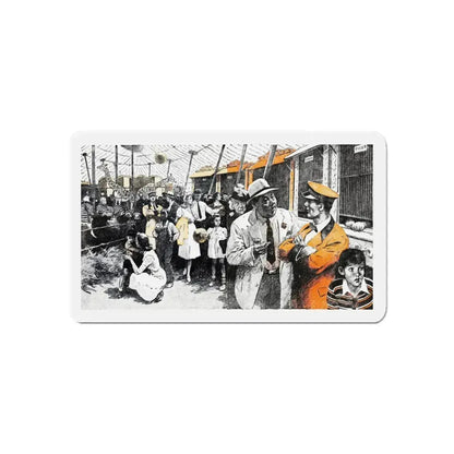 Animal Man (2), Blue Book Magazine, April 1948 (Magazine Illustration) Refrigerator Magnet 6 Inch - The Sticker Space