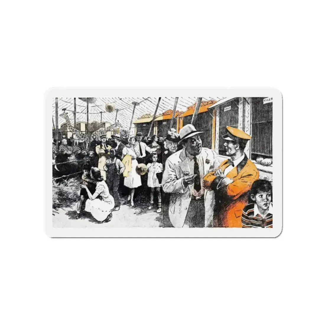 Animal Man (2), Blue Book Magazine, April 1948 (Magazine Illustration) Refrigerator Magnet - The Sticker Space