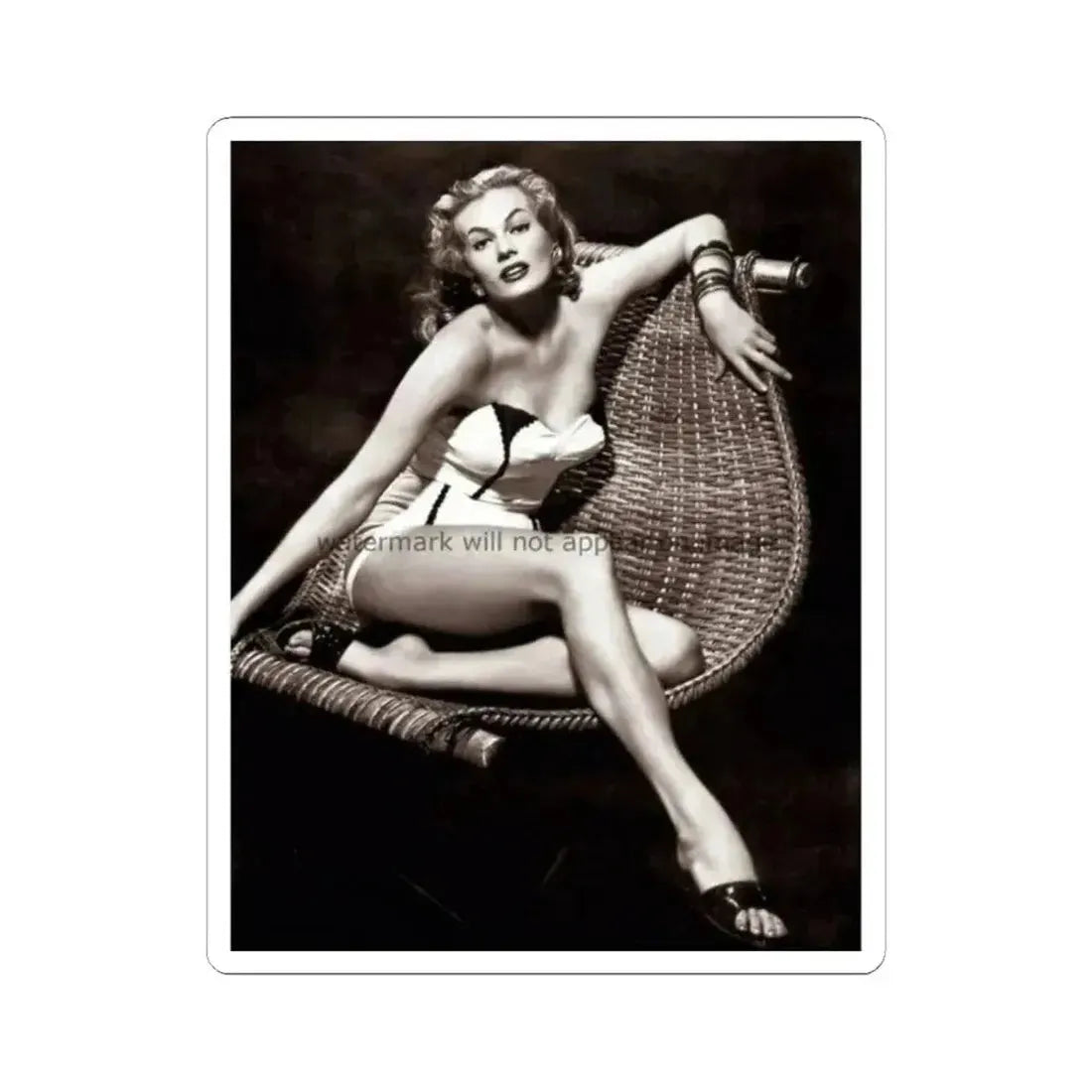 Anita Ekberg #05 (Vintage Female Icon) STICKER Vinyl Kiss-Cut Decal 2 Inch White - The Sticker Space