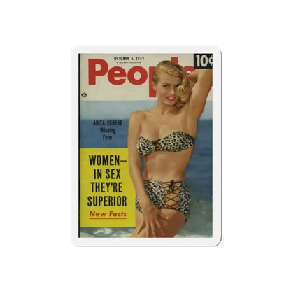 Anita Ekberg #129 - Mag. Cover (Vintage Female Icon) Refrigerator Magnet 4 Inch Die-Cut - The Sticker Space