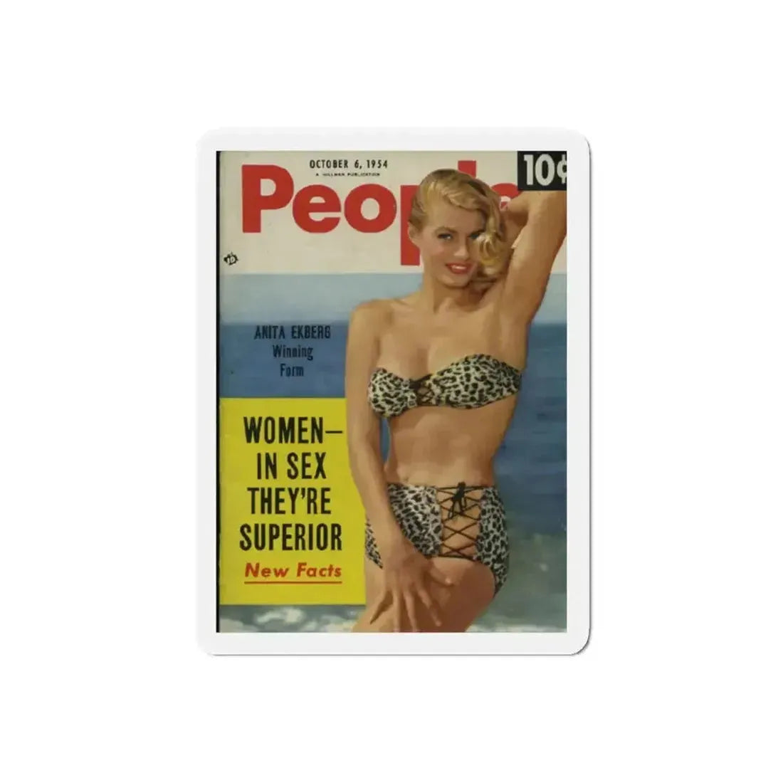 Anita Ekberg #129 - Mag. Cover (Vintage Female Icon) Refrigerator Magnet - The Sticker Space