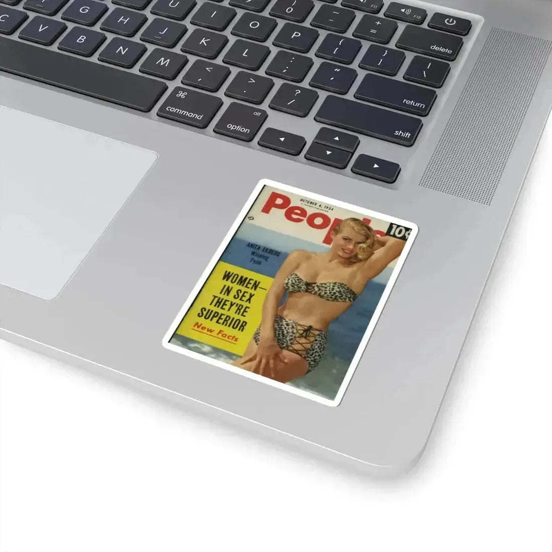 Anita Ekberg #129 - Mag. Cover (Vintage Female Icon) STICKER Vinyl Kiss-Cut Decal - The Sticker Space