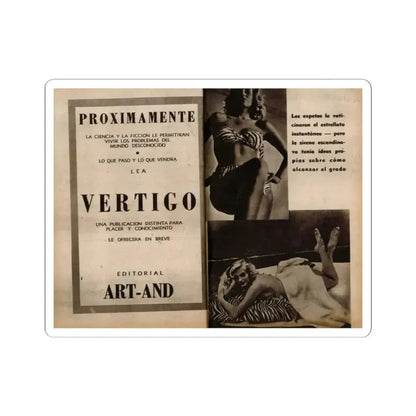 Anita Ekberg #238 - 2 B&W Photos from Foto Mag. '56 (Vintage Female Icon) STICKER Vinyl Kiss-Cut Decal 2 Inch White - The Sticker Space