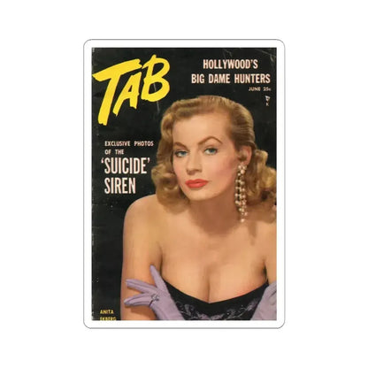 Anita Ekberg #255 - Mag. Cover (Vintage Female Icon) STICKER Vinyl Kiss-Cut Decal 6 Inch White - The Sticker Space